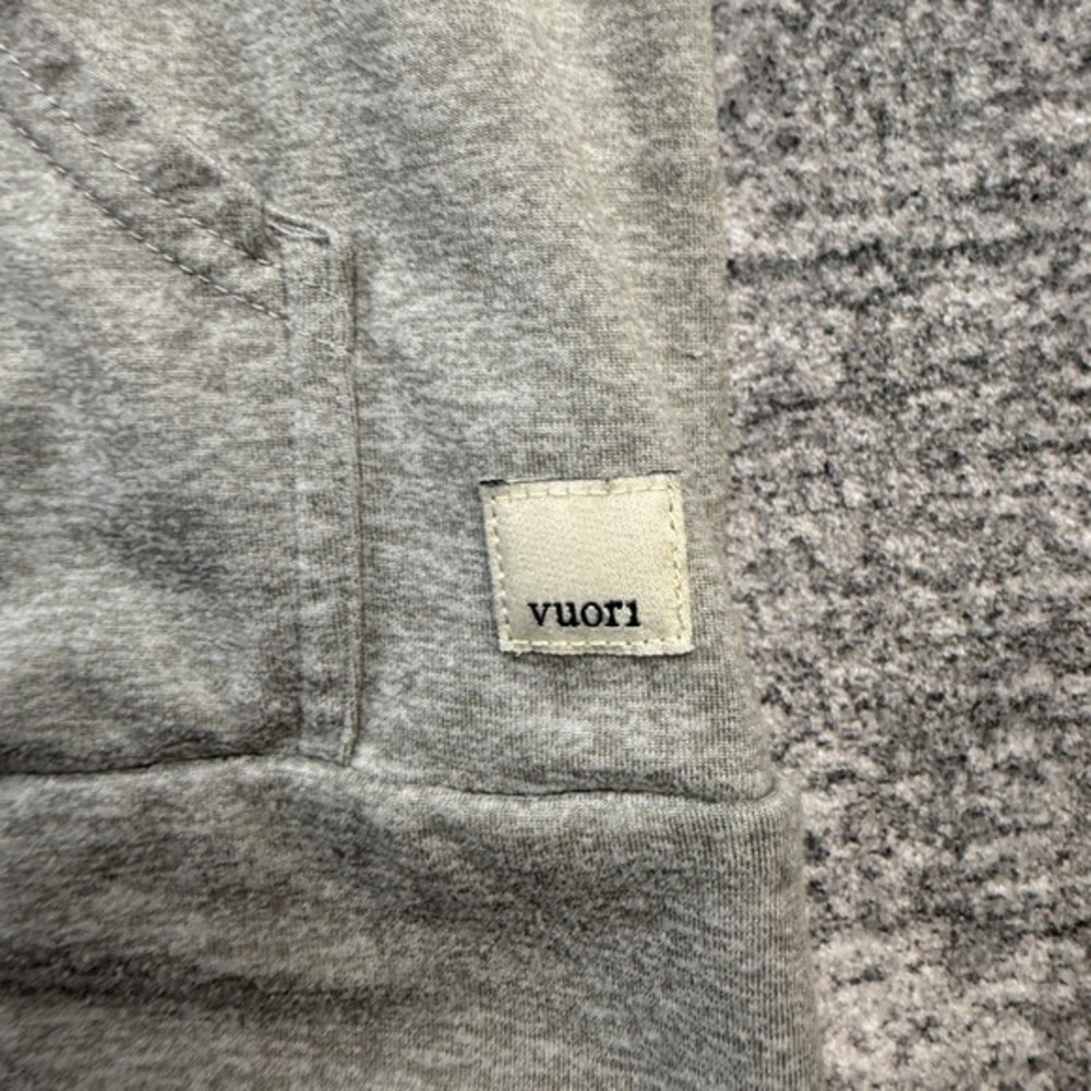 Vuori Halo Performance Hoodie 2.0 Womens XL Pale Heather Gray Dreamknit Full Zip - Picture 3 of 9